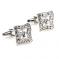 Silver Center Crystal Crown Star Cufflinks.jpg